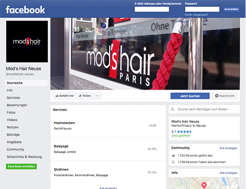 Ihr Friseur in Neuss auf Facebook